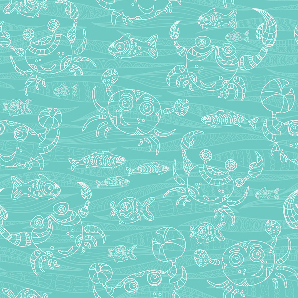 Seamless crab pattern - Vektor, obrázek