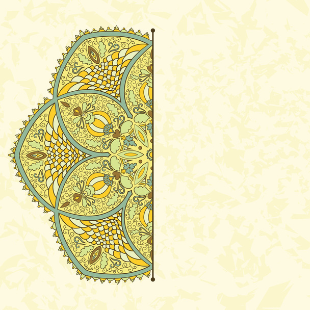 Tarjeta de invitación con patrón de encaje ornamental
 - Vector, Imagen