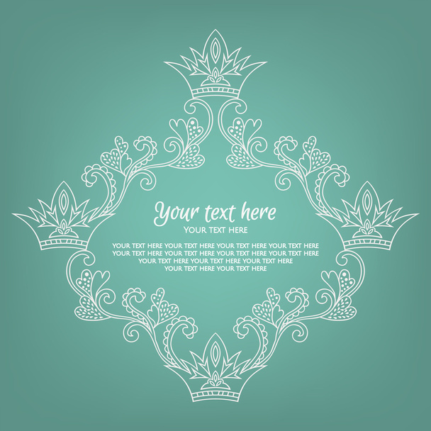 Invitation card with excellent ornament - Vector, Image