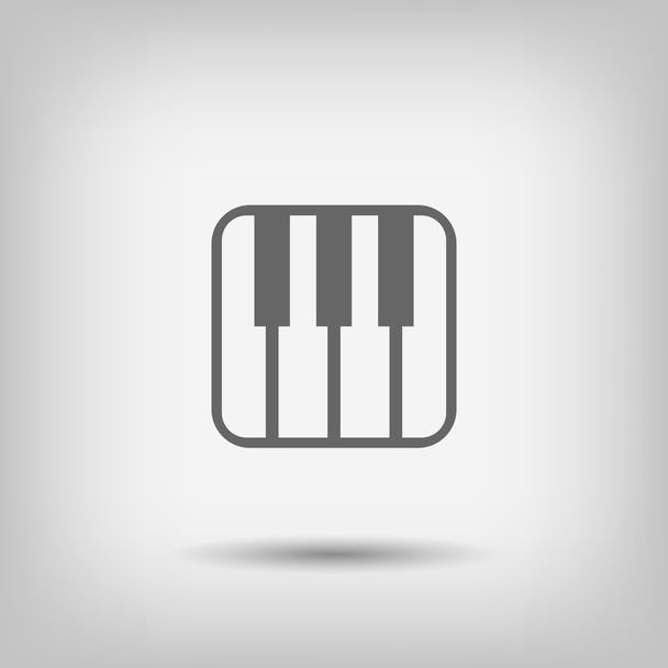 Pictograph of music keyboard icon - Vector, afbeelding