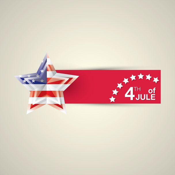 Mutlu Bağımsızlık günü kartı Amerika Birleşik Devletleri - Vektör, Görsel