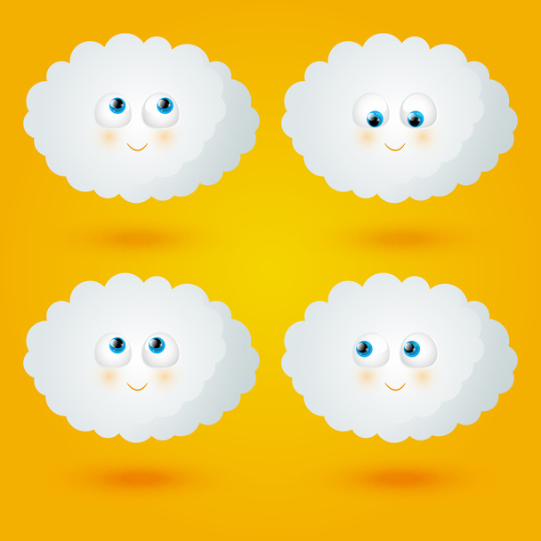 Cartoni animati nuvole divertenti
 - Vettoriali, immagini