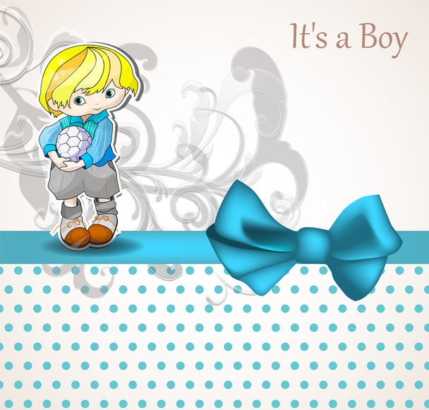 boy invitation card design - Vector, imagen