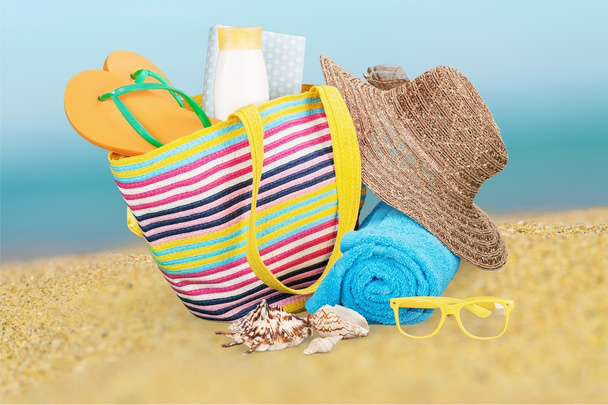 Vacations, Summer, Beach Bag. - Фото, изображение