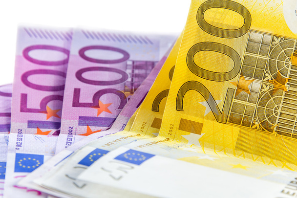 банкнота євро від 200 і 500 євро
  - Фото, зображення