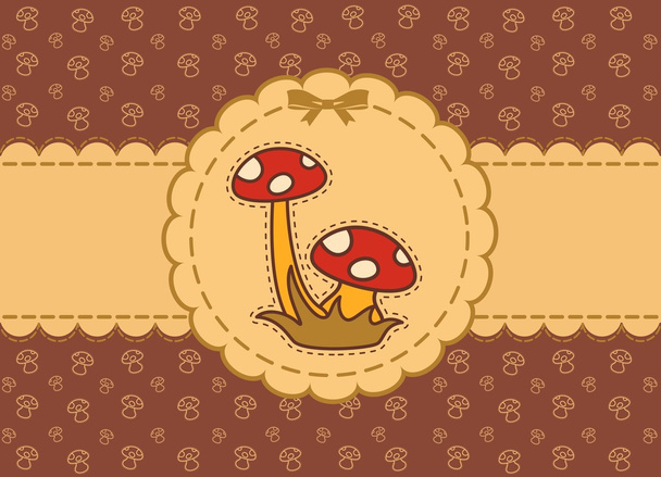 Beautiful background with fly-agaric - Vector, Image