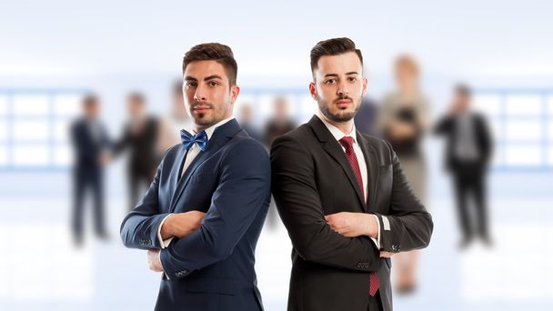 Business people back to back - Photo, Image