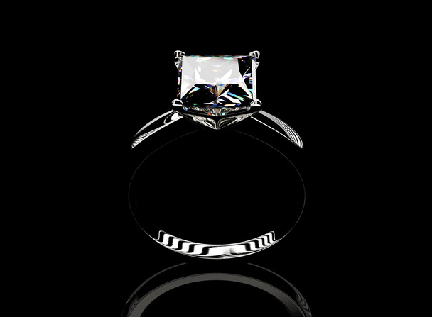 Zbliżenie: pierścień z diamentów - Zdjęcie, obraz