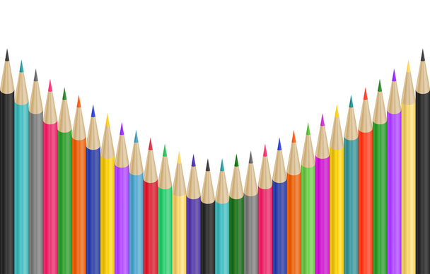 πολύχρωμα μολύβια σύνορα  - Διάνυσμα, εικόνα