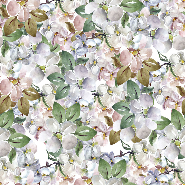 Bloemen apple naadloze patroon - Foto, afbeelding