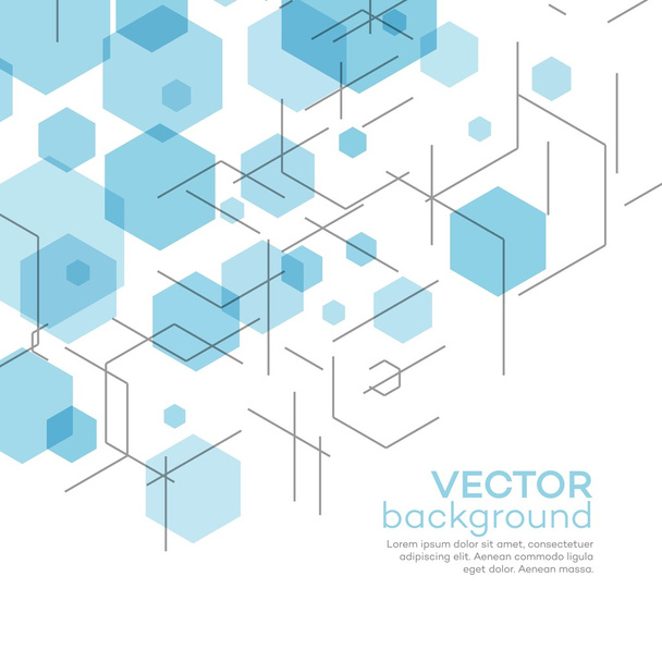 Abstract background with hexagons. Vector illustration - Vector, Image