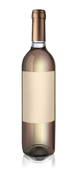 Wine bottle isolated on white - Foto, afbeelding