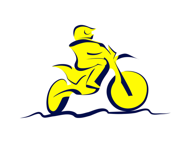Motorcross pictogram - Vector, afbeelding