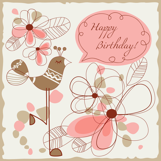 Happy birthday card for children - Vettoriali, immagini