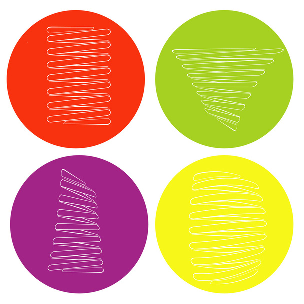 icône monochrome avec ressorts
 - Vecteur, image