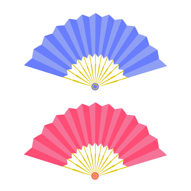Elegant  Folding Fans - Vector, Image
