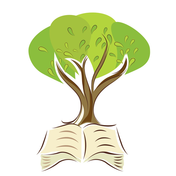 Libro con árbol
 - Vector, imagen