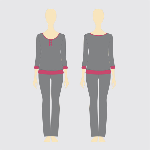 illustration of female suit jersey - ベクター画像