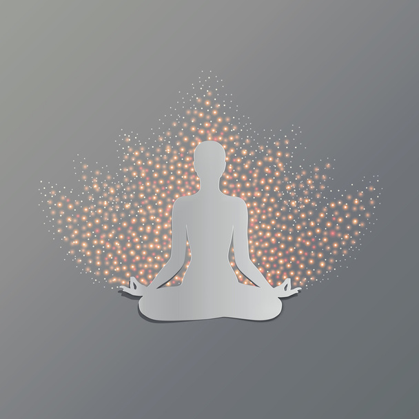 Yoga asana lotus  - Vector, afbeelding