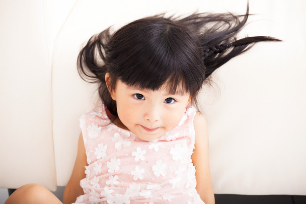 closeup sweet asian little girl face - Фото, зображення