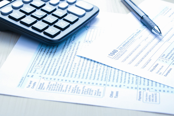 Tax form and financial concept - Фото, изображение