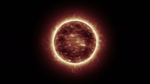 Ένας ήλιος με ενεργό ηλιακή έκρηξη δραστηριότητα 4250 - Πλάνα, βίντεο
