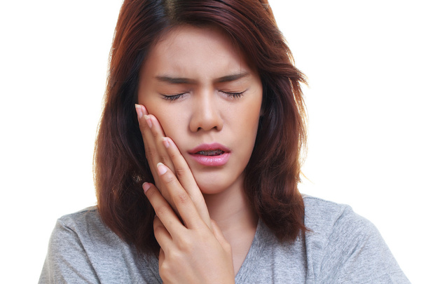 жінка зубний біль на білому тлі
 - Фото, зображення