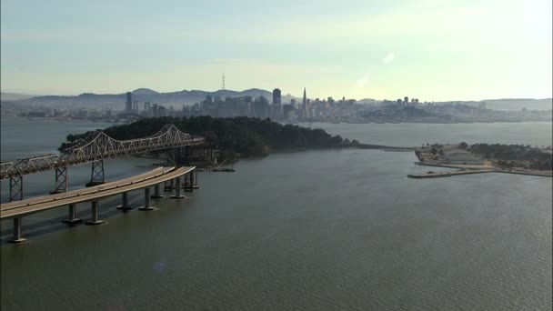 エアリアル オークランド ベイ ブリッジ建設 San Francisco - 映像、動画
