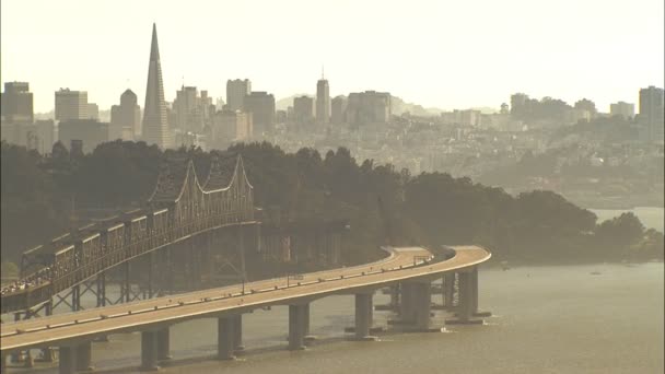 Міст через затоку Окленд антени будівництві San Francisco - Кадри, відео