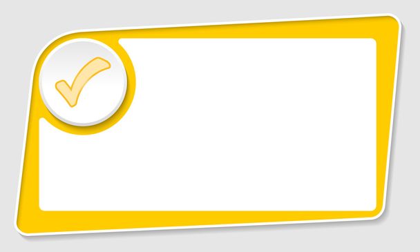 Vector abstract yellow box and check box - Vector, Image