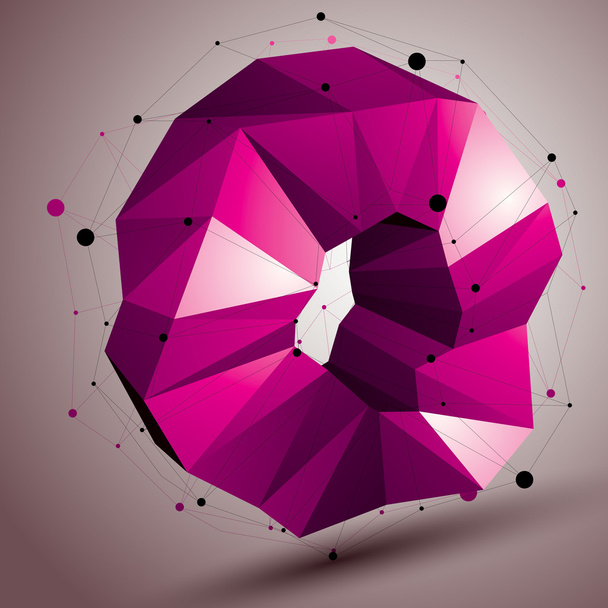 3D pink geometric object. - Vector, Image