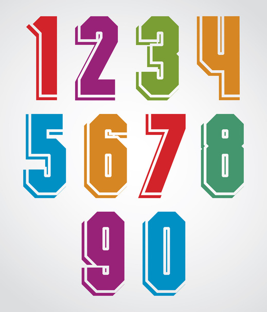 Decorative geometric numbers - Вектор,изображение