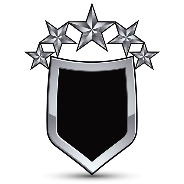 Majestic emblem with five stars - Vector, Image