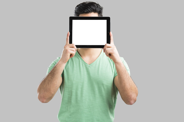 Man working with a tablet - Zdjęcie, obraz