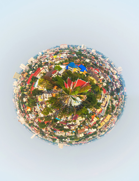 panoramik çekim Chiang Mai (eski şehir), Tayland için arka gr - Fotoğraf, Görsel