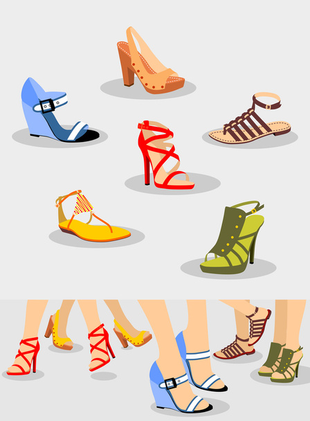 靴セット - ベクター画像