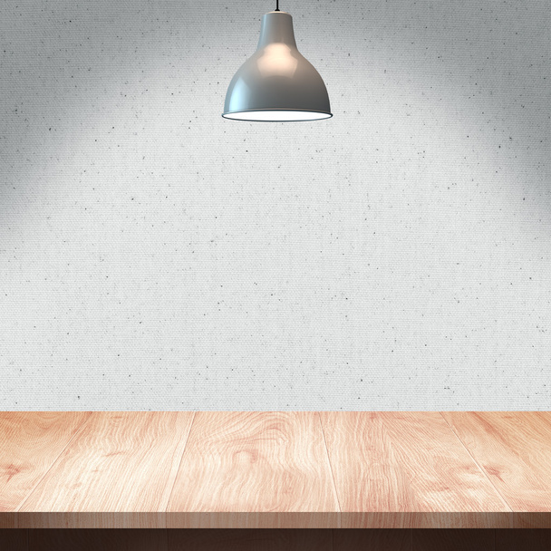 Fa asztali lámpa és anyag textúra háttérrel - Fotó, kép