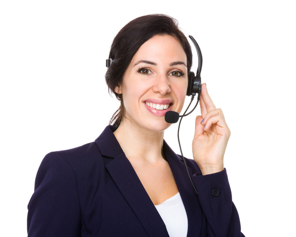 agente de servicios al cliente con auriculares
 - Foto, Imagen