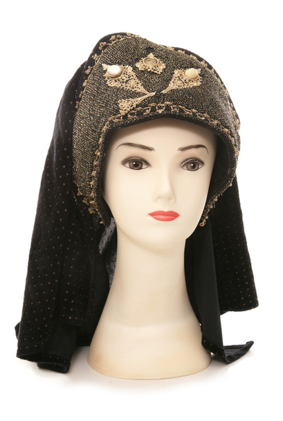 Schaufensterpuppenkopf mit Tudor-Kopfbedeckung - Foto, Bild