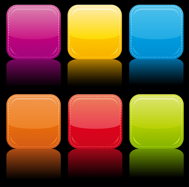 Beautiful glossy buttons - Vector, Image