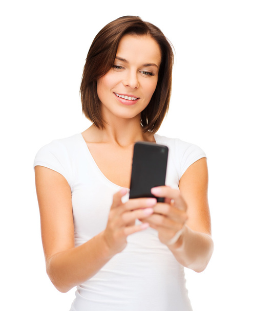 woman browsing in smartphone - Φωτογραφία, εικόνα