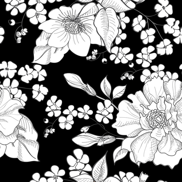 Floral seamless pattern. - Вектор,изображение