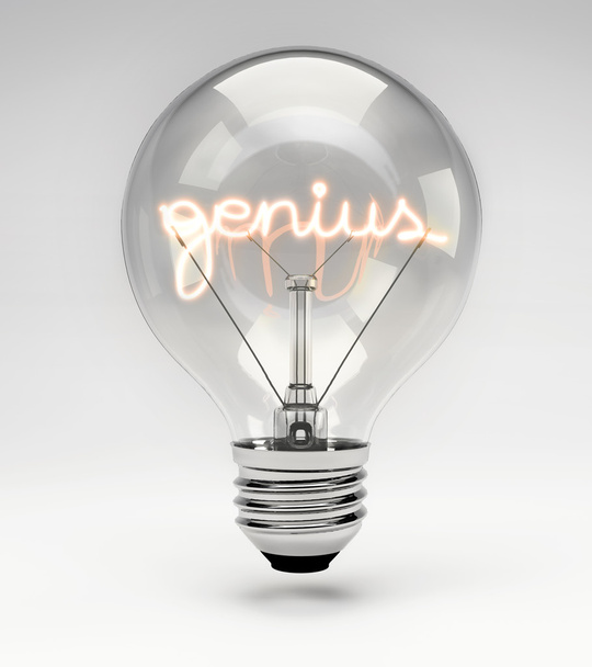Conceptual Light Bulb (Set) - Genius - Photo, Image