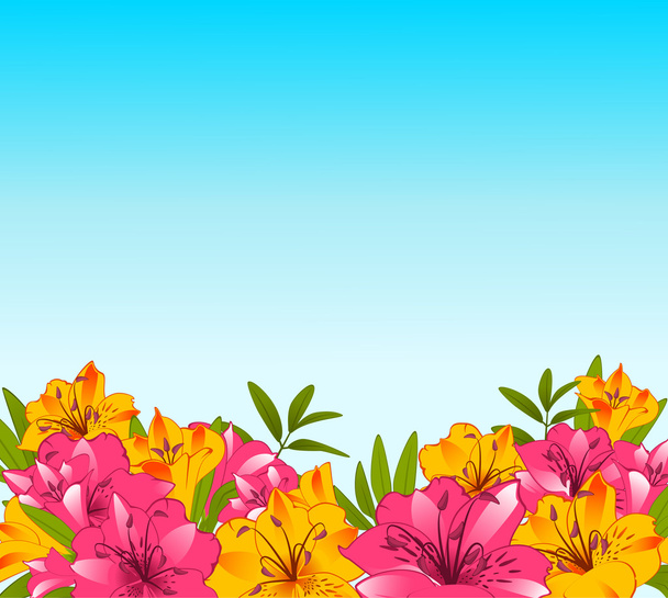 Background with flowers - Vector, Image