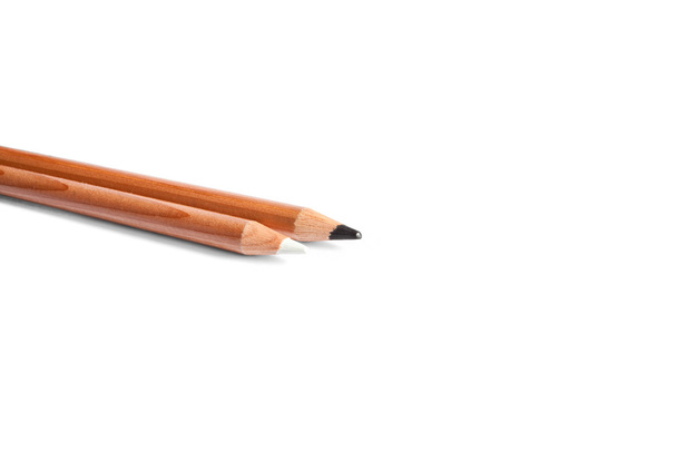 Black and white pencils in white background - Photo, Image