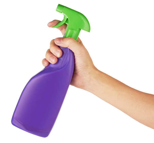 Spray bottle in hand - Photo, Image