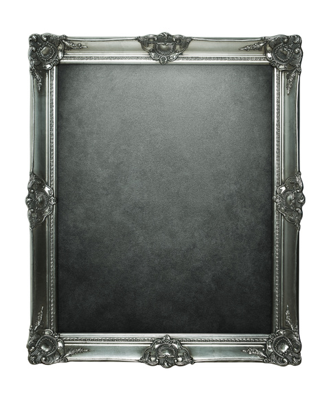 Empty vintage silver frame with clipping paths - Photo, Image