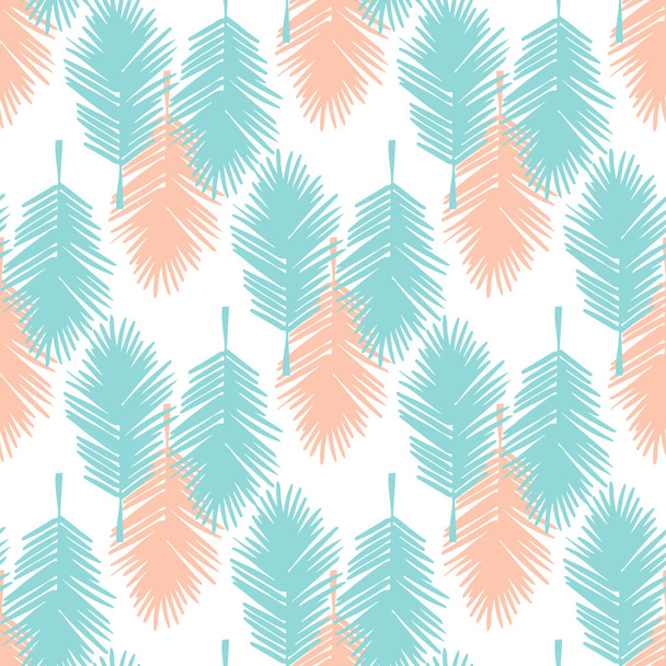 Seamless pattern tropical leaves - Vetor, Imagem
