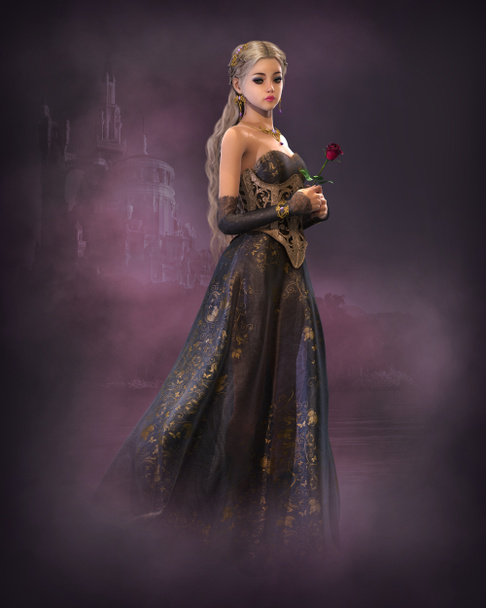 Elegante princesa de cuento de hadas, 3d CG
 - Foto, Imagen
