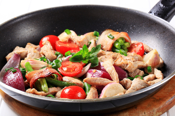 Chicken vegetable stir fry - Photo, Image